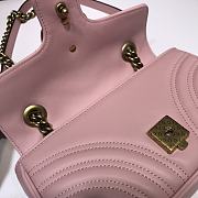 Gucci Shoulder GG Marmont Mini Light Pink 446744 23 x 13 x 6 cm - 5