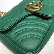 Gucci Shoulder GG Marmont Mini Dark Green 446744 23 x 13 x 6 cm - 3