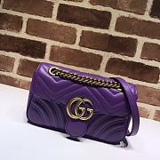 Gucci Shoulder GG Marmont Mini Purple 446744 23 x 13 x 6 cm - 1