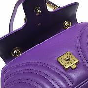 Gucci Shoulder GG Marmont Mini Purple 446744 23 x 13 x 6 cm - 3