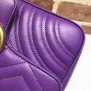 Gucci Shoulder GG Marmont Mini Purple 446744 23 x 13 x 6 cm - 2