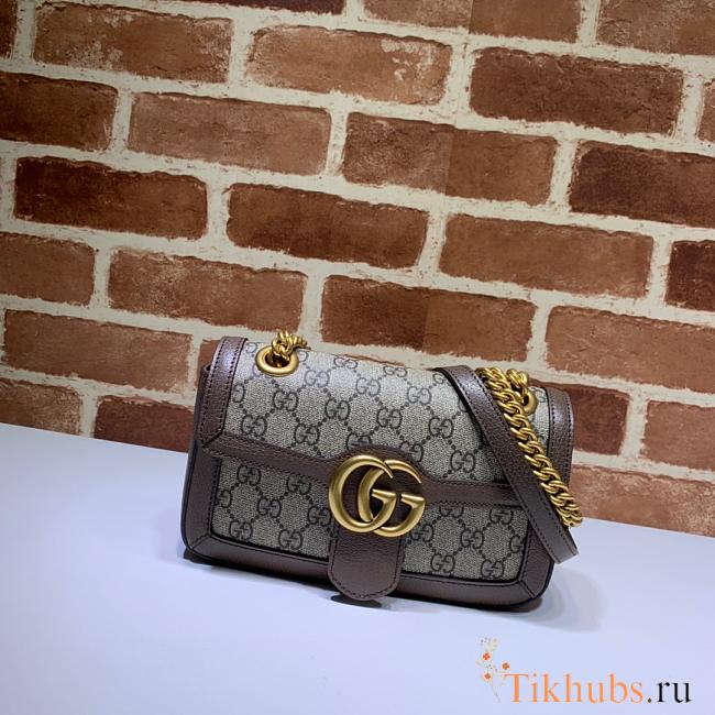 Gucci Marmont Shoulder Bag Brown 446744 Size 23 x 14 x 6 cm - 1