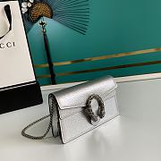 Gucci Dionysus Super Mini Silver Bag 476432 Size 16.5 x 10 x 4.5 cm - 2