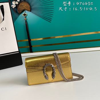 Gucci Dionysus Super Mini Golden Bag 476432 Size 16.5 x 10 x 4.5 cm