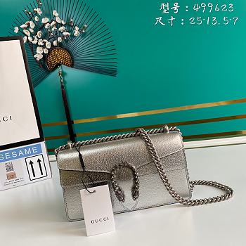 Gucci Dionysus Silver Bag 499623 Size 25 x 13.5 x 7 cm