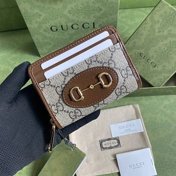 Gucci Wallet GG Marmont Brown 658549 Size 11.5 x 8.5 x 3 cm