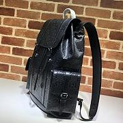 GG Embossed Backpack In Black Leather Black 625770 Size 34 x 41 x 12 cm - 6
