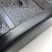 GG Embossed Backpack In Black Leather Black 625770 Size 34 x 41 x 12 cm - 2