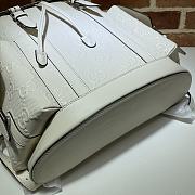 GG Embossed Backpack In Black Leather White 625770 Size 34 x 41 x 12 cm - 5