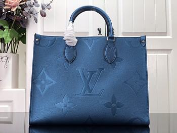 Louis Vuitton Onthego Tote Bag Blue M45495 Size 34 x 26 x 13 cm