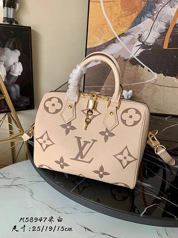 Louis Vuitton Speedy Montaigne Beige M58947 Size 25 x 19 x 15 cm