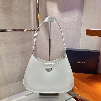 Prada Cleo Shoulder Bag White 1BC156 Size 30 x 18.5 x 4 cm