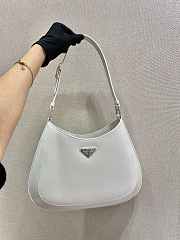 Prada Cleo Shoulder Bag White 1BC156 Size 30 x 18.5 x 4 cm - 2