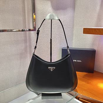 Prada Cleo Shoulder Bag Black 1BC156 Size 30 x 18.5 x 4 cm