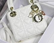 Dior Lady Mini White M6009 Size 12 x 10 x 5 cm - 2