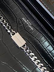 YSL Kate Crocodile Black Silver 354119 Size 24 x 14.5 x 5.5 cm - 2