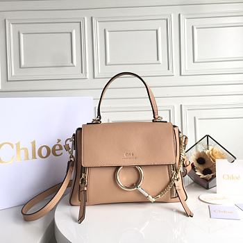 Chloe Faye Leather Shoulder Bag Beige 1322