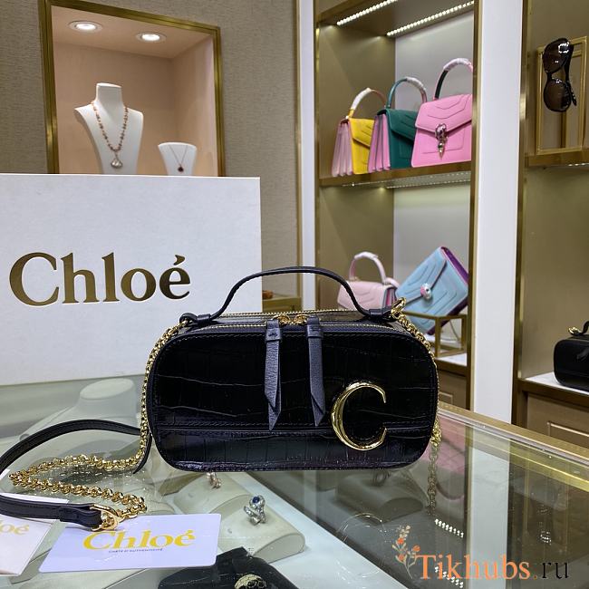 Chloe C Bag Black 1225 Size 19 x 10 x 7 cm - 1