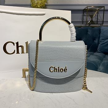 Chloe Small Aby Lock Handbag Blue 6035 Size 16 x 7 x 15 cm