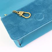 Gucci Marmont Mini Chain Bag Blue 488426 Size 18 x 10 x 5 cm - 6