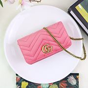 Gucci Marmont Mini Chain Bag Pink 488426 Size 18 x 10 x 5 cm - 6