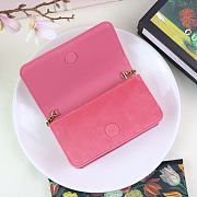 Gucci Marmont Mini Chain Bag Pink 488426 Size 18 x 10 x 5 cm - 5