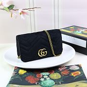 Gucci Marmont Mini Chain Bag Black 488426 Size 18 x 10 x 5 cm - 1