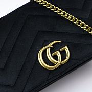 Gucci Marmont Mini Chain Bag Black 488426 Size 18 x 10 x 5 cm - 6