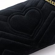 Gucci Marmont Mini Chain Bag Black 488426 Size 18 x 10 x 5 cm - 3