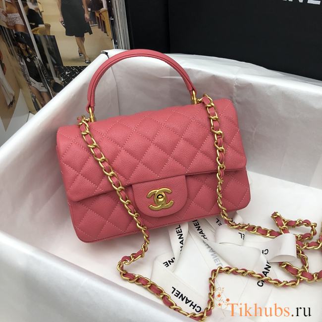 Chanel Handle Bag Pink Size 20 x 14 x 7 cm - 1