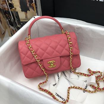 Chanel Handle Bag Pink Size 20 x 14 x 7 cm