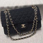 Chanel Flap Bag 01112 Woolen Linen Fabric Size 26 cm - 1