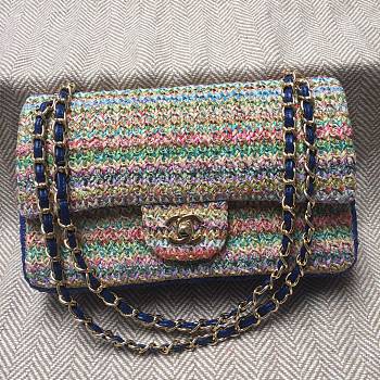 Chanel Woven Straw Chain Bag CF01112 Size 26 x 16 x 7 cm