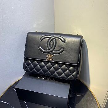 Chanel Flap Bag Big Logo Sheepskin Size 34 x 25 x 10 cm