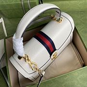 Gucci GG Ophidia Handbag White Leather 651055 Size 25 x 17.5 x 7 cm - 4