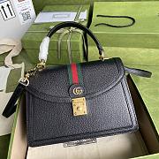 Gucci GG Ophidia Handbag Black Leather 651055 Size 25 x 17.5 x 7 cm - 1