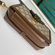 GG Mini Bag With Clasp Closure In Beige And Ebony 614368 Size 18 x 10.5 x 6.5 cm - 6