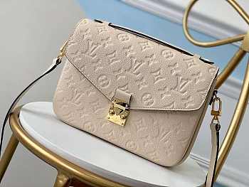 Louis Vuitton Pochette Metis Monogram Empreinte Cream M44738 Size 25 x 19 x 7 cm