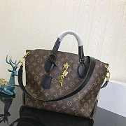 LV Original Monogram Flower Zipped Tote Mm Black M44347 Size 36 x 28 x 17 cm - 1