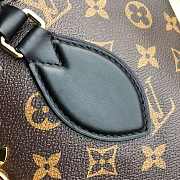 LV Original Monogram Flower Zipped Tote BB Black M44351 Size 29 x 24 x 14 cm - 5