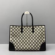 Celine Tote Bag Embroidered Black 60117 Size 43 x 31 x 15 cm - 3