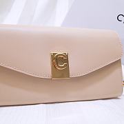 Celine Smooth Calfskin Chain Wallet Beige 0177 Size 19 x 9 cm - 5