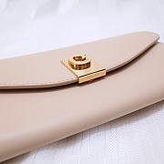 Celine Smooth Calfskin Chain Wallet Beige 0177 Size 19 x 9 cm - 4