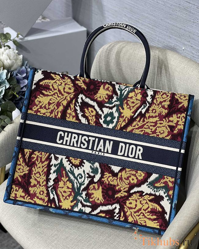 Dior Book Tote Blue Maple Leaf M1286 Size 41.5 x 32 cm - 1