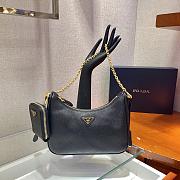 Prada Nylon Hobo Hand-Carried/Underarm Bag Black 1BH204 Size 23 x 17 x 6.5 cm - 2