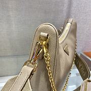 Prada Nylon Hobo Hand-Carried/Underarm Bag Beige 1BH204 Size 23 x 17 x 6.5 cm - 6