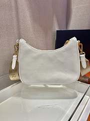 Prada Nylon Hobo Hand-Carried/Underarm Bag White 1BH204 Size 22 x 12 x 6 cm - 3