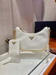 Prada Nylon Hobo Hand-Carried/Underarm Bag White 1BH204 Size 22 x 12 x 6 cm - 4