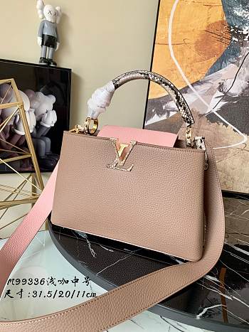 LV Light Coffee Medium Capucines M99336 Size 31.5 x 20 x 11 cm