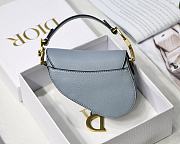 Dior Saddle Mini Light Blue M6008 Size 12 x 7.5 x 5 cm - 3